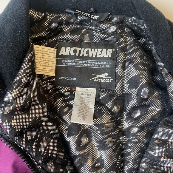 Winter Arctic Cat Women’s Purple Fashion Fit Jacket Zipout FlexTech Liner size M - Picture 9 of 9
